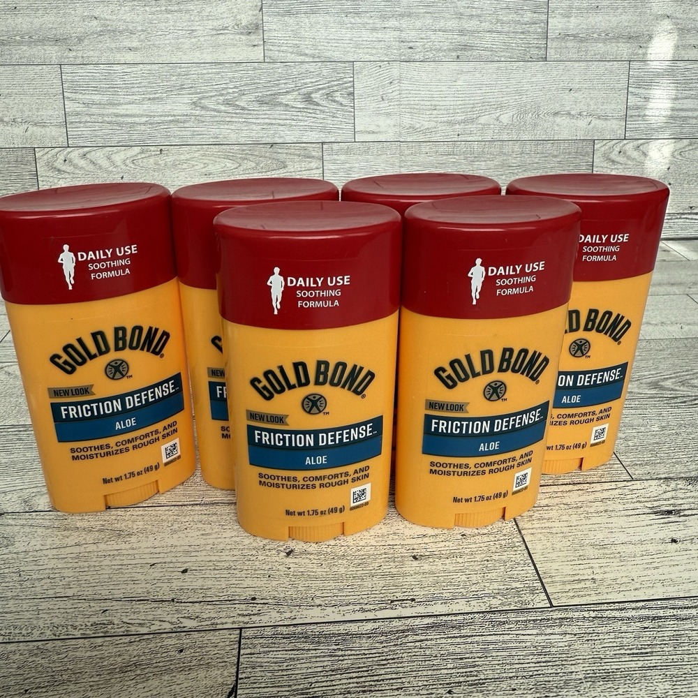 Gold Bond Friction Defense Stick Unscented 1.75 oz Comforts & Soothes 6 Sticks